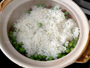 香甜脆嫩豌豆饭！（新吃法！不是大米豌豆腊肠一起下锅煮那种）