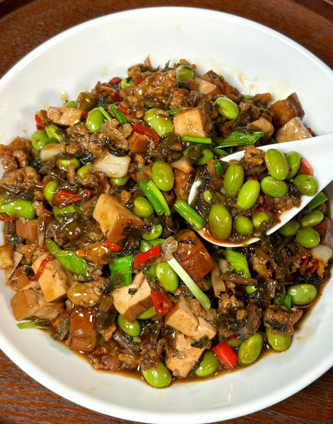 梅干菜炒毛豆