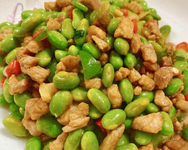 毛豆炒肉（超简单）