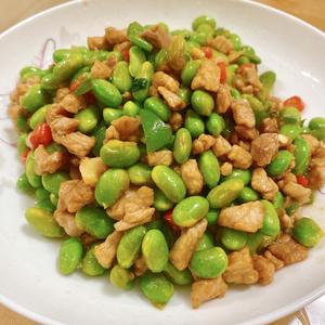 毛豆炒肉（超简单）