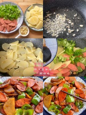 经典下饭神器———青椒火腿炒土豆片