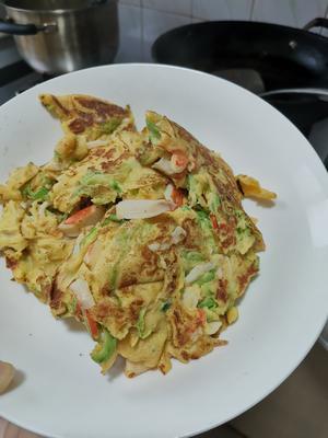 黄瓜丝蟹柳糊塌子