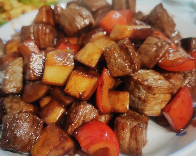 吃肉不长肉 黑椒牛排炒杏鲍菇