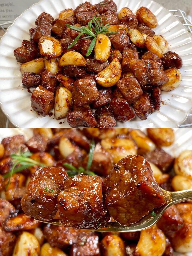 好吃到舔盘的蒜香黑椒牛肉粒