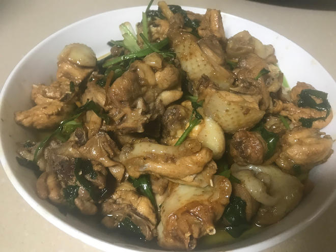 姜葱炒土鸡（清远鸡）