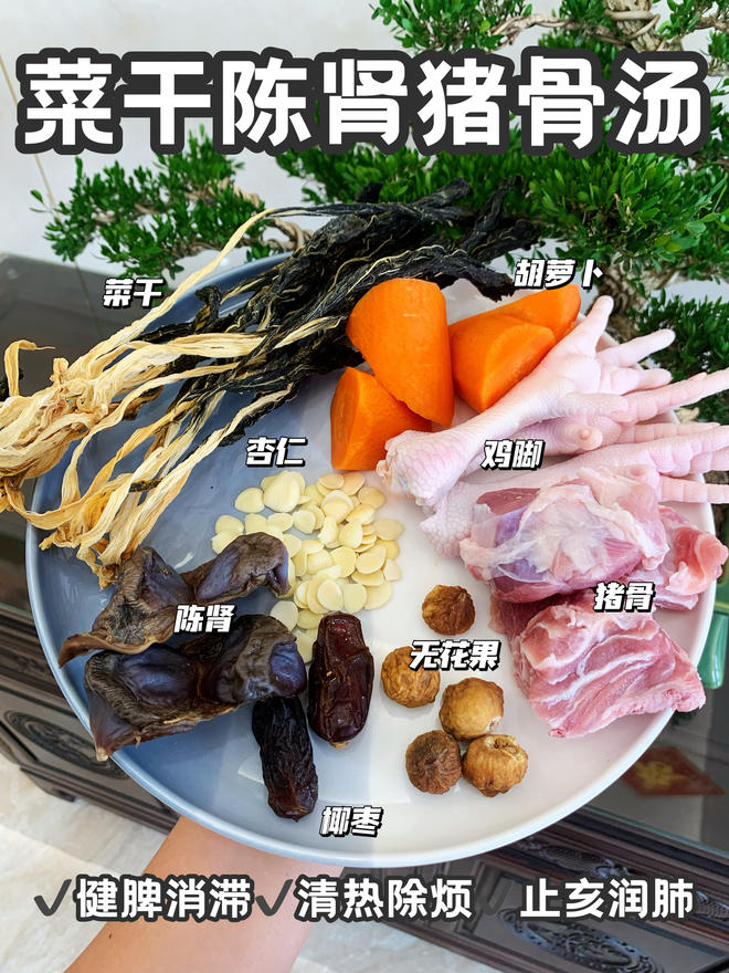 菜干陈肾猪骨汤