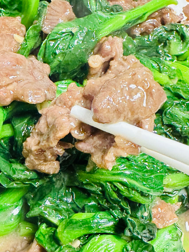 快手菜：菜苔炒牛肉