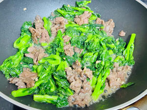 快手菜：菜苔炒牛肉