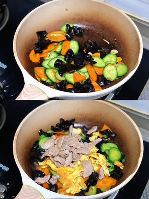 适合小朋友口味的简易版木须肉，新手烹饪必学家常菜，一盘5种食材，鲜香下饭