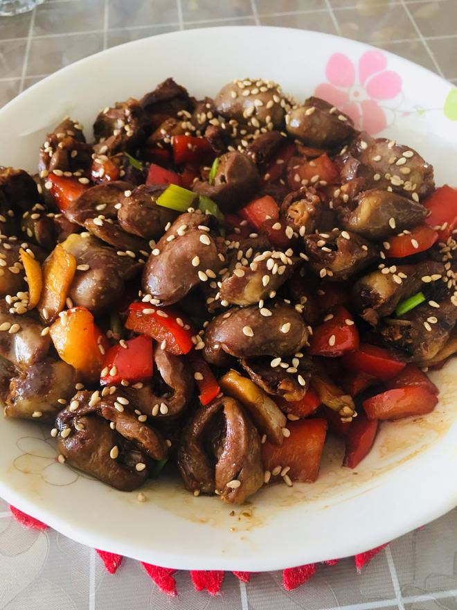 爆炒孜然鸡心