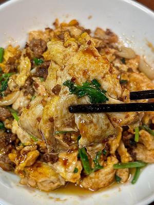牛肉末炒鸡蛋｜超棒！