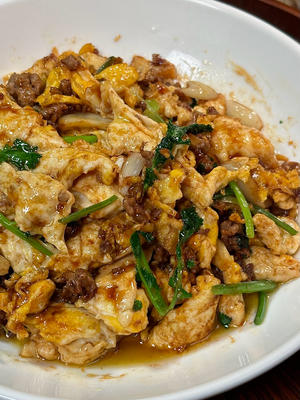 牛肉末炒鸡蛋｜超棒！