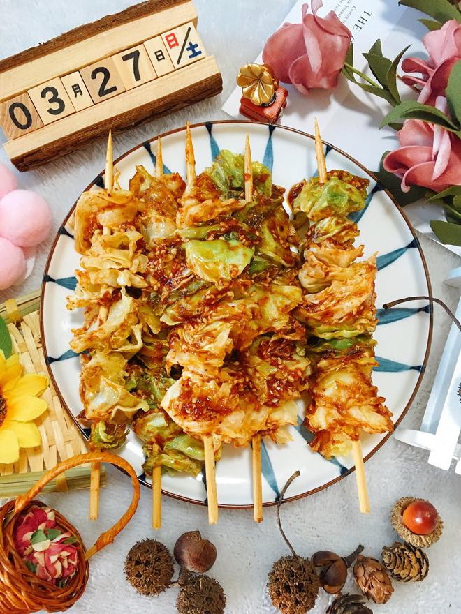 街头小吃「炸包菜」👍👍👍