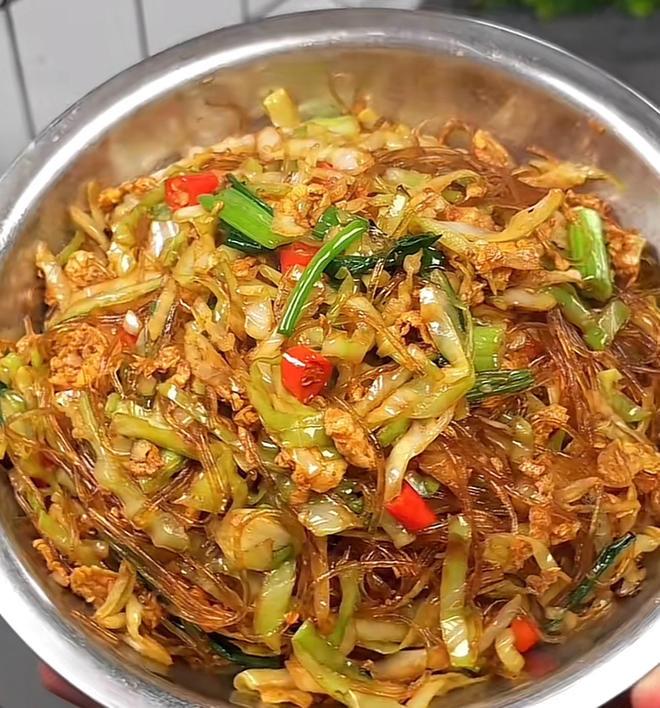 粉丝炒包菜
