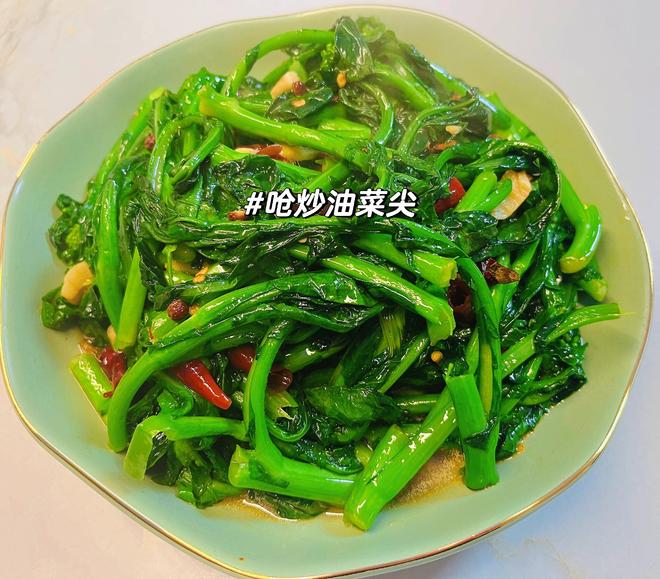 油菜苔这样炒来吃，真的比肉香！