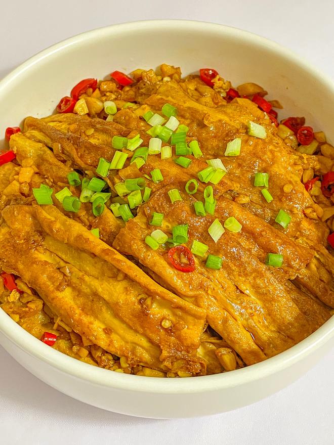 焖炒腐竹煎蛋