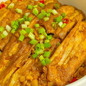 焖炒腐竹煎蛋