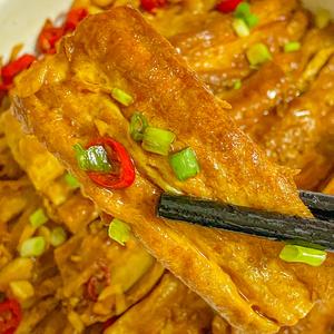 焖炒腐竹煎蛋