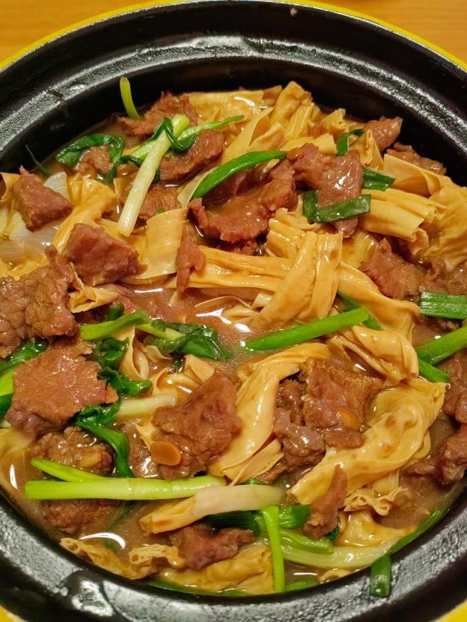 强强联手的腐竹焖牛肉
