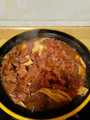 强强联手的腐竹焖牛肉