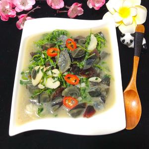 上汤皮蛋豆苗